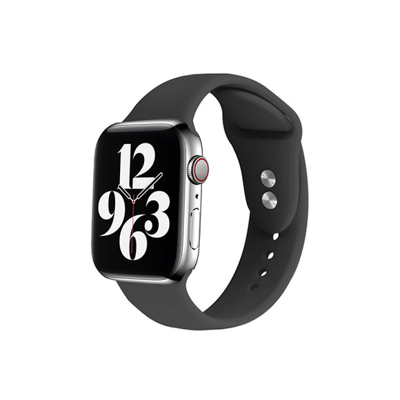 Black Silicone Apple Watch Band 黑色矽膠 Apple 錶帶 KCWATCH1309