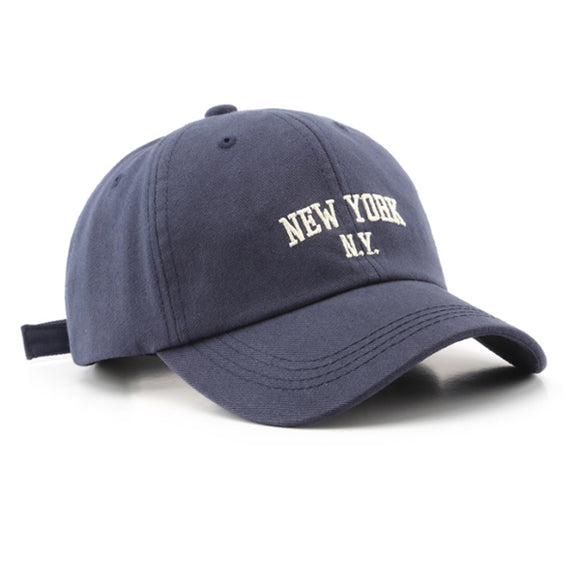 New York Embroidered Navy Blue Adjustable Baseball Cap 紐約刺繡海軍藍可調節棒球帽 KCHT2311c