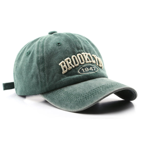 Brooklyn Embroidered Dark Green Adjustable Baseball Cap 布魯克林刺繡墨綠色可調節棒球帽 KCHT2312e