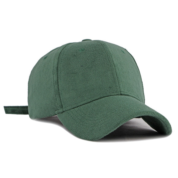 Dark Green Classic Suede Baseball Cap 墨綠色經典麂皮絨棒球帽 KCHT2325a
