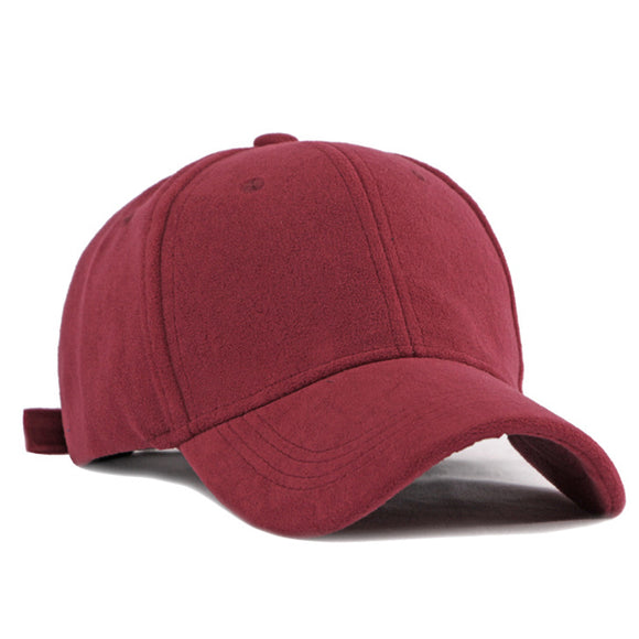 Rose Red Classic Suede Baseball Cap 玫紅色經典麂皮絨棒球帽 KCHT2325b