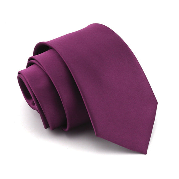Solid Color Fuchsia Tie Formal Necktie for Men 男士純色紫紅色領帶正裝領帶 KCBT2329
