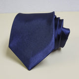 Solid Color Navy Blue Tie Formal Necktie for Men 男士純色海軍藍領帶正裝領帶 KCBT2336