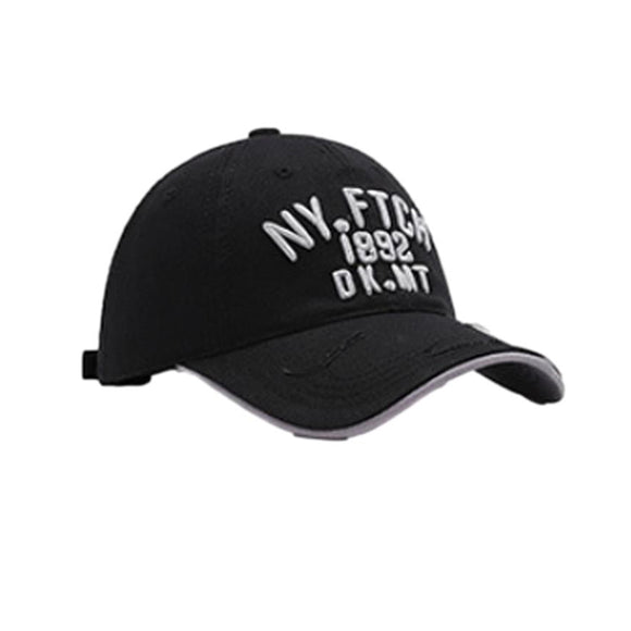 NY Embroidery Maple Leaf Black Adjustable Baseball Cap 紐約刺繡黑色可調節棒球帽 KCHT2349