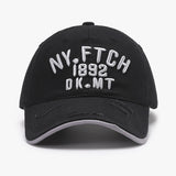 NY Embroidery Maple Leaf Black Adjustable Baseball Cap 紐約刺繡黑色可調節棒球帽 KCHT2349