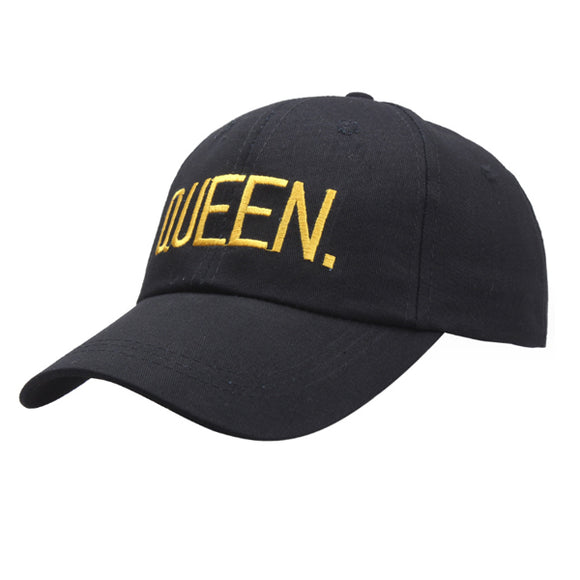 Queen Embroidery Black Adjustable Baseball Cap 女王刺繡黑色可調節棒球帽 KCHT2378