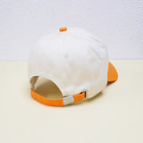 Letter R Embroidery Beige and Orange Adjustable Baseball Cap 字母R 刺繡米色和橙色可調節棒球帽 KCHT2383