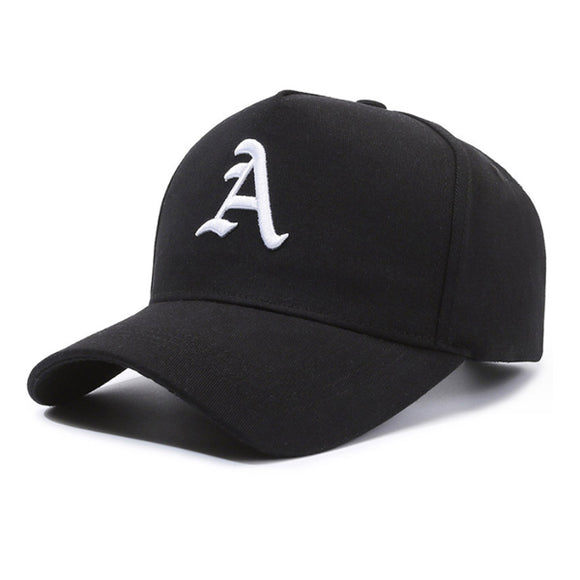 Letter A Embroidery Black Adjustable Baseball Cap 字母 A刺繡黑色可調節棒球帽 KCHT2392