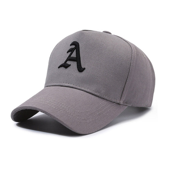 Letter A Embroidery Grey Adjustable Baseball Cap 字母 A刺繡灰色可調節棒球帽 KCHT2392a