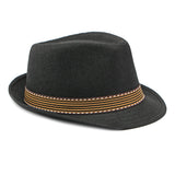 Black British Jazz Straw Hat 黑色英倫爵士草編帽 KCHT2393