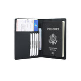 Black Grained Leather RFID Passport Holder 黑色真牛皮RFID安全防盜護照證件套 (CH19071)