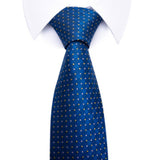Blue Tie, Pocket Square, Cufflinks, Bow Tie 4 Pieces Gift Set 藍色領帶口袋巾袖扣領結4件套裝 KCBT2356