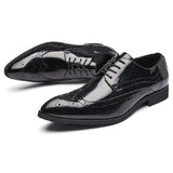 馬多克斯漆皮雕花鞋 / Maddox Patent Leather Brogue Shoes KN25037