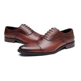 卡姆登真皮三接頭商務鞋 / Camden Leather Cap Toe Business Shoes KN25024