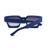Square Blue Frame Grey Lens Polarized Sunglasses UV 400 Protection 方形藍色框灰色鏡片偏光太陽眼鏡 抗 UV KCSG2231