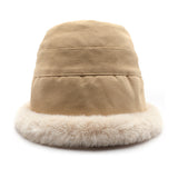 Japanese Beige Warm Bucket Hat 日系米色保暖漁夫帽 KCHT2423