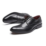 納爾遜真皮雕花皮鞋 Nelson Leather Brogues Shoes KN25011
