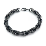 Korean Style Boiled Black Stainless Steel 8mm Bracelet (Circumference 20cm) 韓風煮黑色不銹鋼8毫米手鍊 (鍊長 20cm) KJBR16271