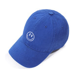 Smiley Face Embroidery Blue Adjustable Baseball Cap 笑臉刺繡藍色可調節棒球帽 KCHT2416