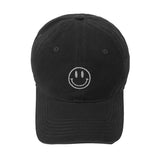 Smiley Face Embroidery Black Adjustable Baseball Cap 笑臉刺繡黑色可調節棒球帽 KCHT2417
