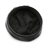 Korean Style Black Solid Leather Beret Hat 韓式黑色純色皮質貝雷帽 KCHT2422