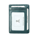 Blue Grained Leather RFID Card Holder 藍色真牛皮RFID安全防盜信用卡套 (CH19043)