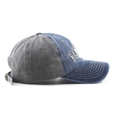 New York Embroidery Blue and Grey Adjustable Baseball Cap 紐約刺绣藍色灰色可調節棒球帽 KCHT2374