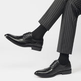 納爾遜真皮雕花皮鞋 Nelson Leather Brogues Shoes KN25011