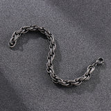 Korean Style Boiled Black Stainless Steel 8mm Bracelet (Circumference 20cm) 韓風煮黑色不銹鋼8毫米手鍊 (鍊長 20cm) KJBR16271