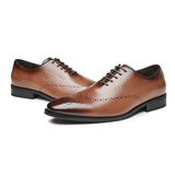 蒙克頓雕花真皮牛津皮鞋 / Monkton Brogue Leather Oxford Shoes KN25014
