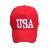 USA Embroidery Red Adjustable Baseball Cap 美國刺繡紅色可調節棒球帽 KCHT2381