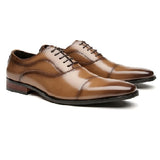 比安科真皮三接頭皮鞋  Bianco Leather Cap Toe Shoes KN25041