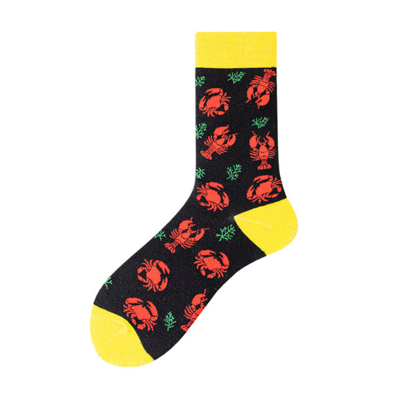 Lobster Pattern Cozy Socks (One Size) 龍蝦圖案舒適襪子 (均碼) HS202056