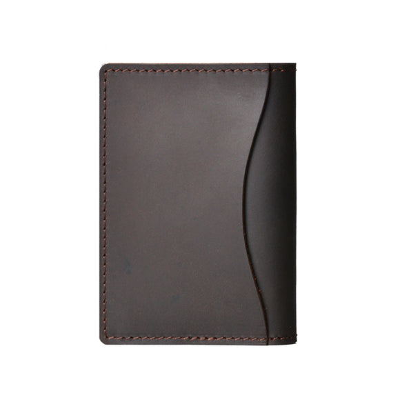 Coffee Grained Leather Card Holder 咖啡色真牛皮信用卡套 CH19059