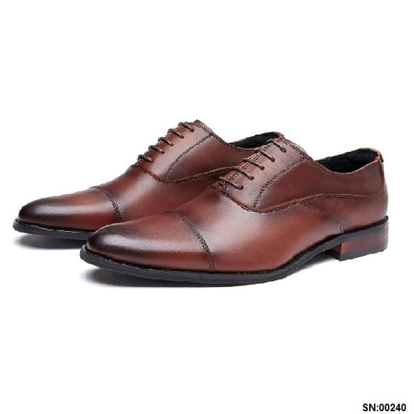 卡姆登真皮三接頭商務鞋 / Camden Leather Cap Toe Business Shoes KN25024