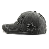 Vintage Washed Black Adjustable Baseball Cap 復古水洗黑色可調節棒球帽 KCHT2410