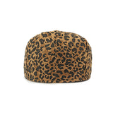 Brown Leopard Print Beret Hat 棕色豹紋貝雷帽 KCHT2448