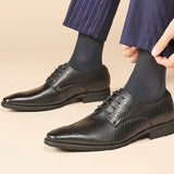霍克利真皮壓花德比皮鞋 / Hawkley Leather Embossing Brogues Shoes KN25029