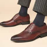 克利夫頓真皮壓花德比皮鞋 / Clifton Leather Embossing Brogues Shoes KN25030