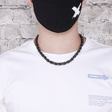 Korean Style Boiled Black Stainless Steel Necklace (Circumference 60cm) 韓風煮黑色不銹鋼項鍊 (鍊長 60cm) KJPE17064