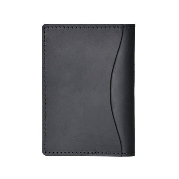 Black Grained Leather Card Holder 黑色真牛皮信用卡套 CH19060