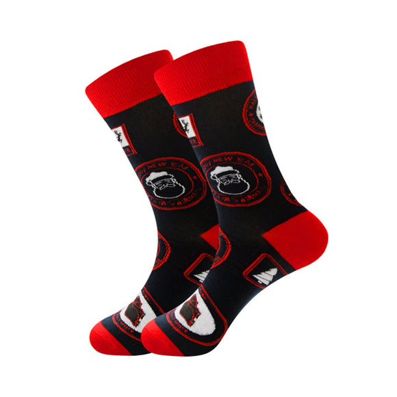 Christmas Stamp Pattern Cozy Socks (One Size) 聖誕郵票圖案舒適襪子 (均碼) HS202065