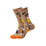 Set of 4 Pairs Food and Drink Pattern Cozy Socks (One Size) 4 件套裝食物和飲料圖案舒適襪（均碼）HS202067-70