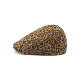 Brown Leopard Print Beret Hat 棕色豹紋貝雷帽 KCHT2448