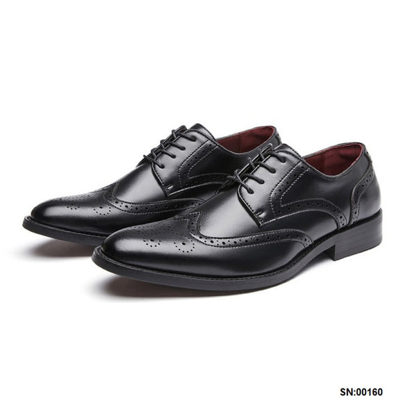 納爾遜真皮雕花皮鞋 Nelson Leather Brogues Shoes KN25011