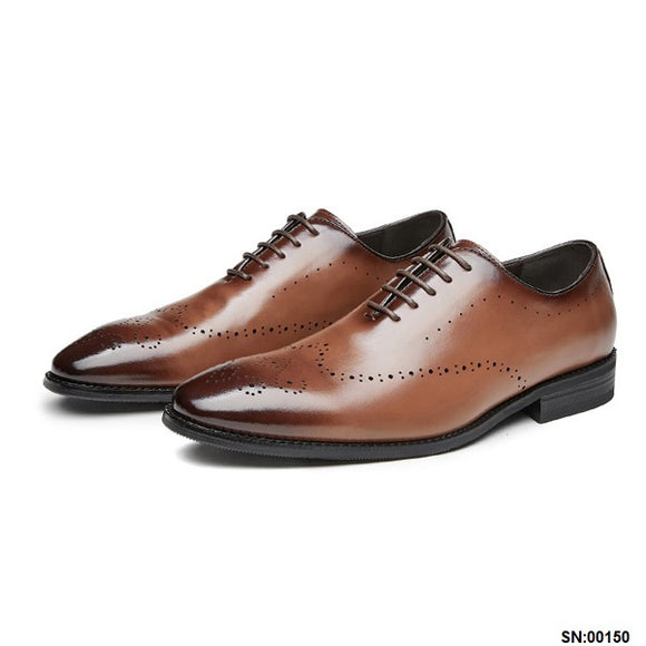 蒙克頓雕花真皮牛津皮鞋 / Monkton Brogue Leather Oxford Shoes KN25014