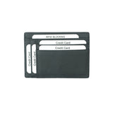Black Grained Leather RFID Card Holder 黑色真牛皮RFID安全防盜信用卡套 (CH19072)