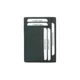 Black Grained Leather RFID Card Holder 黑色真牛皮RFID安全防盜信用卡套 (CH19072)