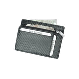 Black Grained Leather RFID Card Holder 黑色真牛皮RFID安全防盜信用卡套 (CH19073)