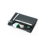 Black Grained Leather RFID Card Holder 黑色真牛皮RFID安全防盜信用卡套 (CH19073)